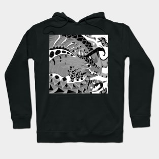 grey light kaiju kraken ecopop Hoodie